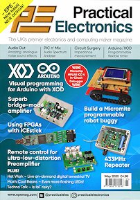 Click to learn more about this month's Practical Electronics Magazine - the No. 1 UK Hobby Electronics magazine cover