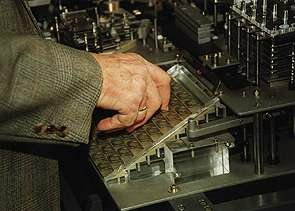 Konrad Zuse inputs some data into the Z1